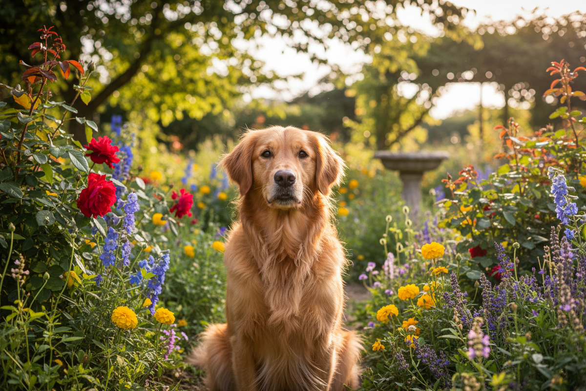 Hero Image 1 - Dog in Garden